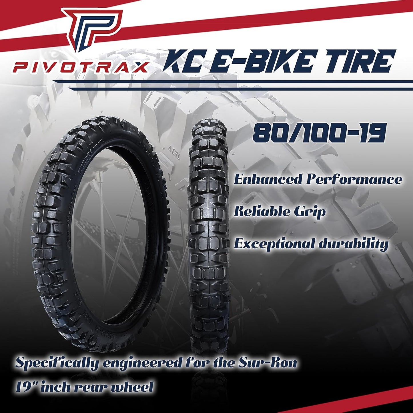 KC Kilowattclimber E-Bike Tire Position: Front and Rear Compatible with Surron X260, Talaria Sting MX, L1E, Sur Ron, Segway Electric Dirt Bike Eride Pro
